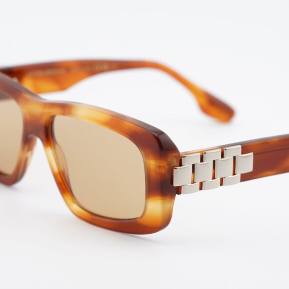 Victoria Beckham VB669S 223 Sunglasses Havana Square Frame, Brown Lenses main image 7